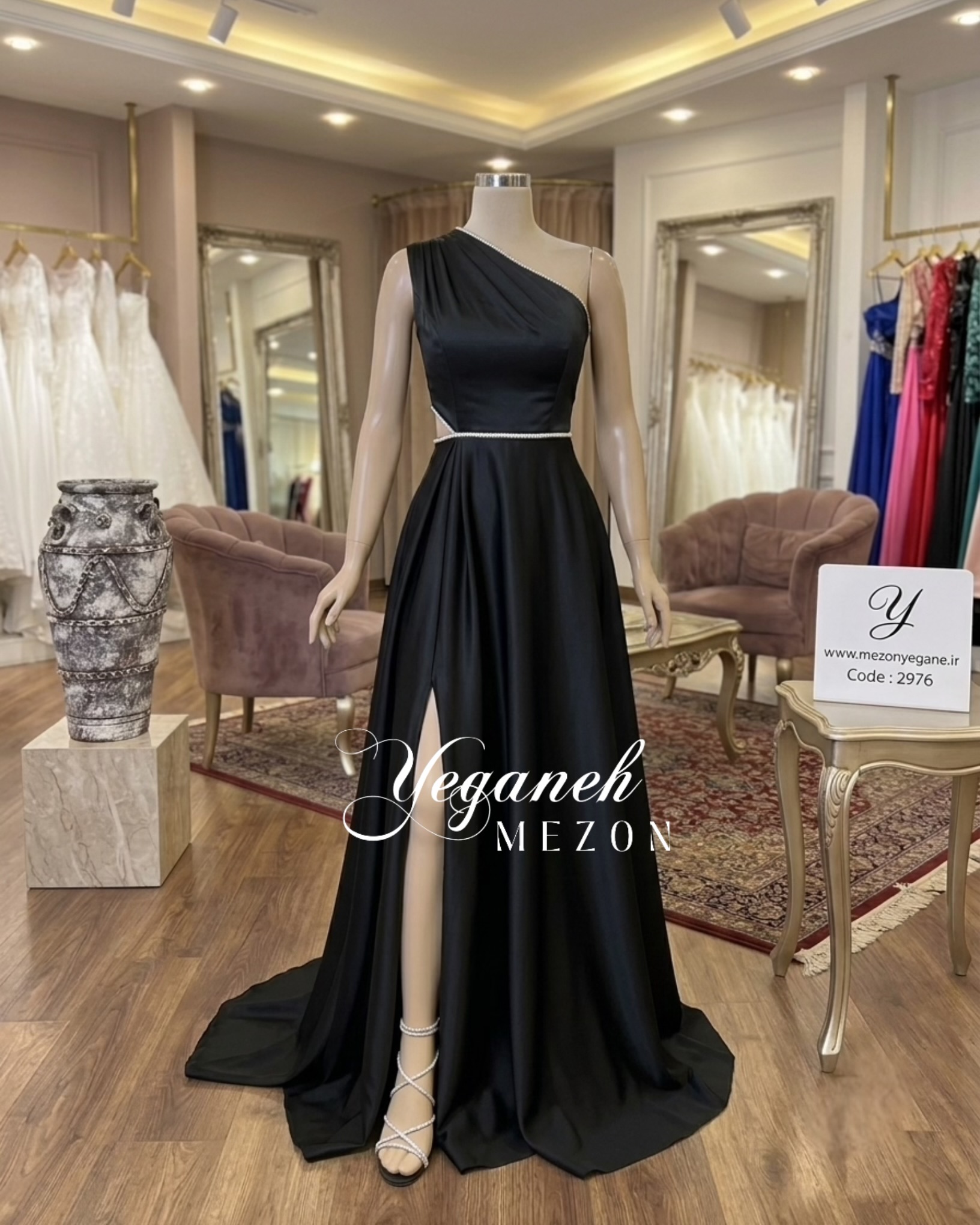 لباس مجلسی زنانه ساتن کد 2976